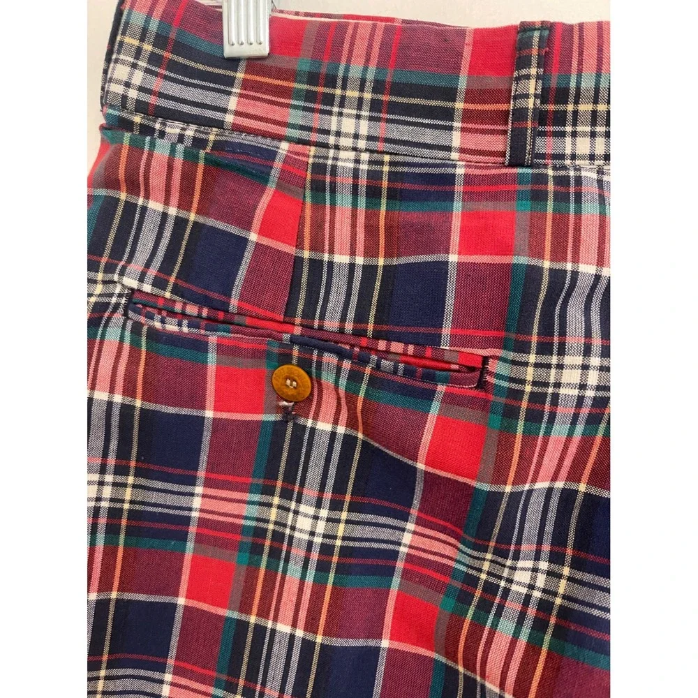 Vintage Orvis‎ Tartan Plaid Red Dress Pants Business Scottish Preppy Old Money
